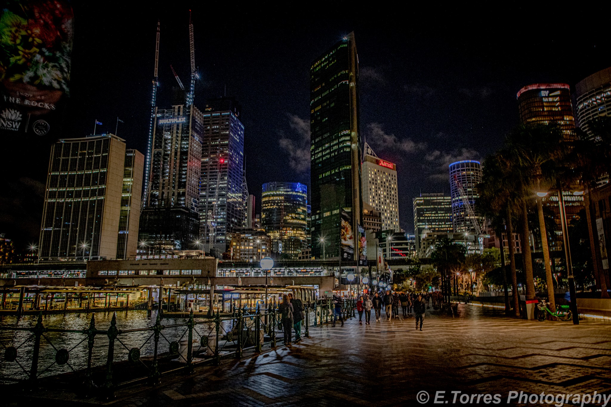 harbor at night